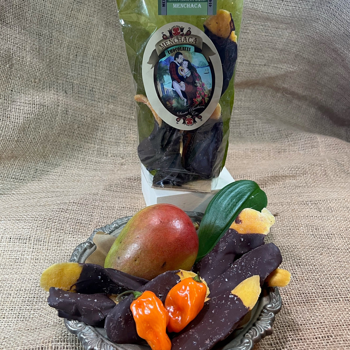 Dipped Mangos Dark & Habanero Sea Salt Menchaca Chocolates